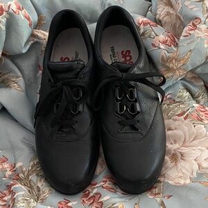 SAS Midnight Black Leather Sneakers Slip Resistant 10.5